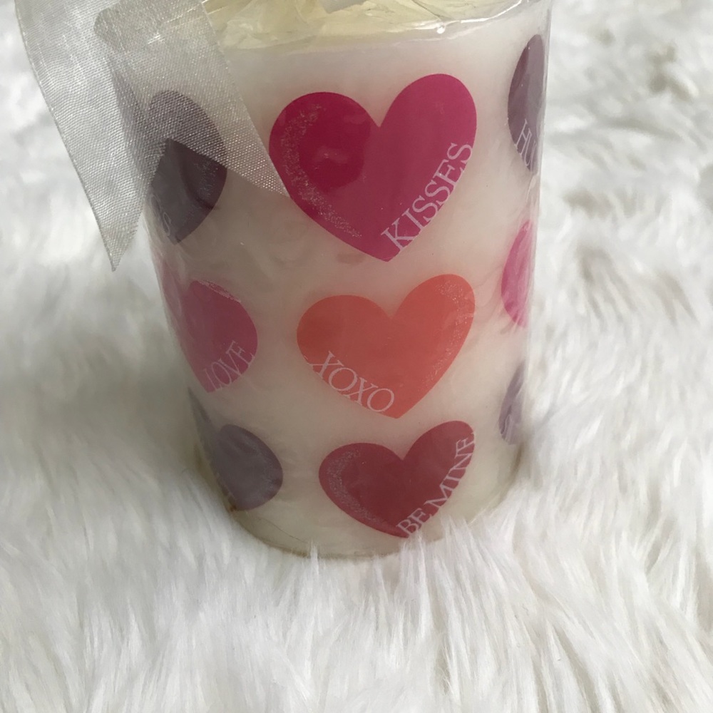 Be Mine Pillar Candle 10.6 Oz (Heart Love) - Picture 2 of 4